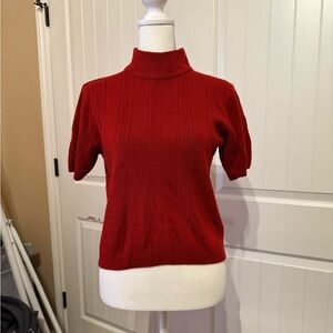 Royal red crop top sweater